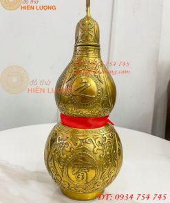 Hồ Lô Bát Quái Cao 30cm Bằng Đồng Phong Thủy