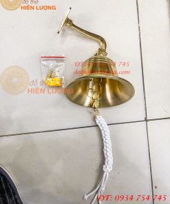 Chuông Lắc Gắn Cửa ĐK 12.5cm Bằng Đồng Thau Nguyên Chất