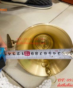 Chuông Lắc Gắn Cửa ĐK 12.5cm Bằng Đồng Thau Nguyên Chất