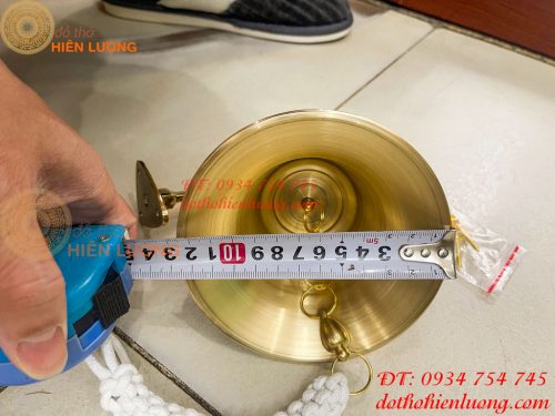 Chuông Lắc Gắn Cửa ĐK 12.5cm Bằng Đồng Thau Nguyên Chất