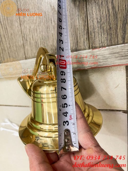 Chuông Lắc Gắn Cửa ĐK 12.5cm Bằng Đồng Thau Nguyên Chất