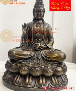 Tượng Phật Quan Âm Cao 30cm Bằng Đồng Hun