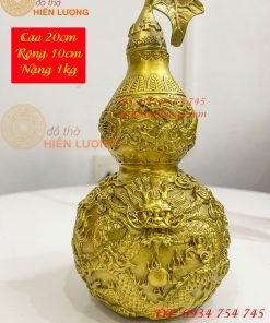Hồ Lô Rồng Cao 19cm Bằng Đồng Phong Thủy