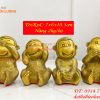Bộ Tượng Khỉ Tứ Không Bằng Đồng Cao 11cm