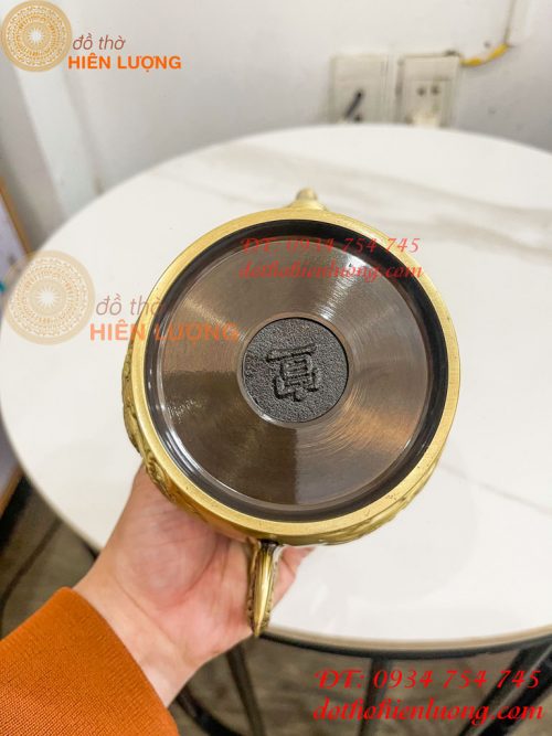 Ấm Trà Rồng Phượng Bằng Đồng Cao 18cm, Dài 20cm, Nặng 1.2kg