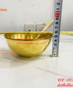 Bộ Bát Đũa Thìa Cơm Bằng Đồng Thau Thờ Cúng