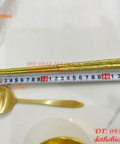 Bộ Bát Đũa Thìa Cơm Bằng Đồng Thau Thờ Cúng