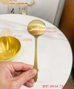 Bộ Bát Đũa Thìa Cơm Bằng Đồng Thau Thờ Cúng