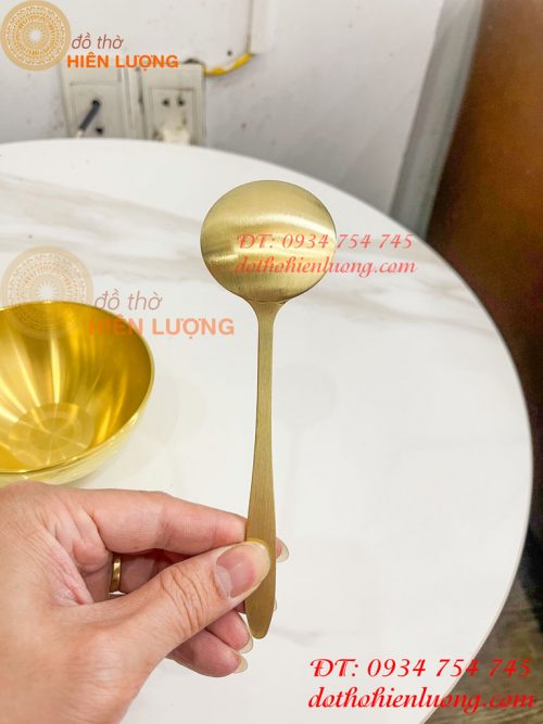 Bộ Bát Đũa Thìa Cơm Bằng Đồng Thau Thờ Cúng
