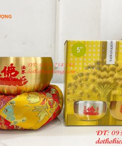 Chuông Tụng Kinh Đài Loan 5in Bằng Đồng ĐK 13cm