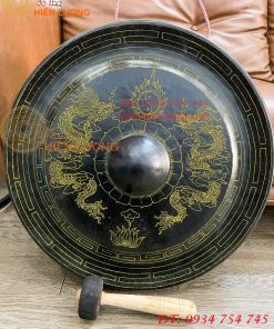 Cồng Chiêng Tây Nguyên Chạm Rồng Bằng Đồng ĐK 60cm