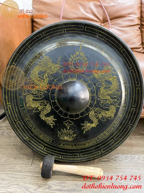 Cồng Chiêng Tây Nguyên Chạm Rồng Bằng Đồng ĐK 60cm
