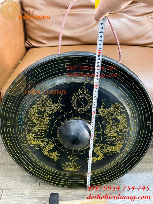 Cồng Chiêng Tây Nguyên Chạm Rồng Bằng Đồng ĐK 60cm
