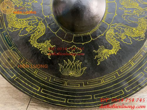 Cồng Chiêng Tây Nguyên Chạm Rồng Bằng Đồng ĐK 60cm