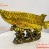 Tượng Cá Kim Long Bằng Đồng Dài 37cm Phong Thủy