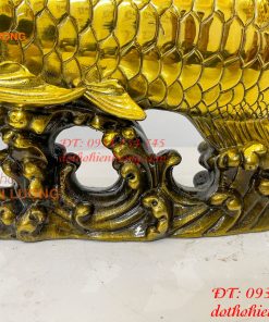 Tượng Cá Kim Long Bằng Đồng Dài 37cm Phong Thủy