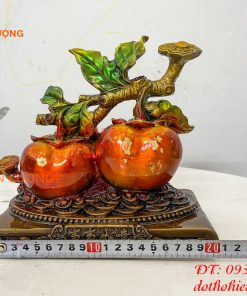 Quả Hồng Như Ý Bằng Đồng Phong Thủy Vẽ Màu
