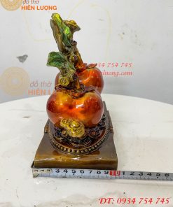 Quả Hồng Như Ý Bằng Đồng Phong Thủy Vẽ Màu