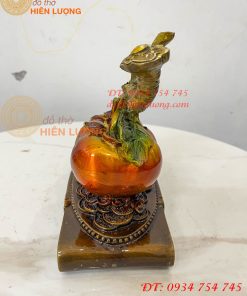 Quả Hồng Như Ý Bằng Đồng Phong Thủy Vẽ Màu