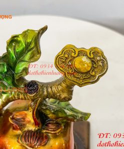 Quả Hồng Như Ý Bằng Đồng Phong Thủy Vẽ Màu