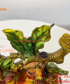 Quả Hồng Như Ý Bằng Đồng Phong Thủy Vẽ Màu
