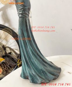 Tượng Bà Đầm Bằng Đồng Decor Châu Âu Cao 38cm