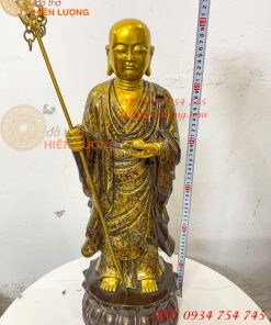 Tượng Địa Tạng Mục Kiền Liên Bằng Đồng Cao 60cm
