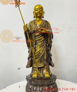 Tượng Địa Tạng Mục Kiền Liên Bằng Đồng Cao 60cm