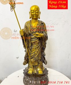 Tượng Địa Tạng Mục Kiền Liên Bằng Đồng Cao 60cm