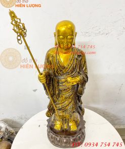 Tượng Địa Tạng Mục Kiền Liên Bằng Đồng Cao 60cm