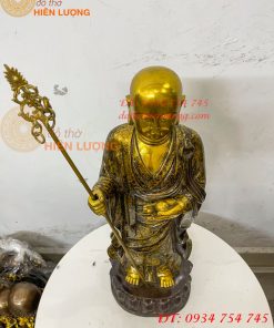 Tượng Địa Tạng Mục Kiền Liên Bằng Đồng Cao 60cm