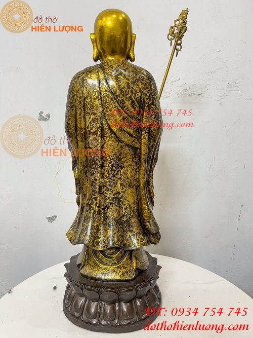 Tượng Địa Tạng Mục Kiền Liên Bằng Đồng Cao 60cm