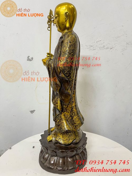 Tượng Địa Tạng Mục Kiền Liên Bằng Đồng Cao 60cm