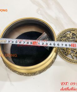 Lư Xông Trầm Hoa Sen Cỡ Đại Bằng Đồng ĐK 18cm