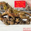 Tượng Hổ Gầm Đứng Bệ Tiền Tài Lộc Bằng Đồng Dài 48cm