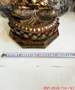 Tượng Thích Ca Ngồi Bệ Bát Giác Bằng Đồng Hun Cao 50cm