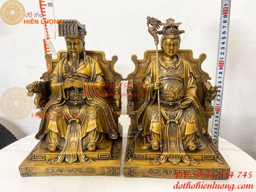 Tượng Ngọc Hoàng Và Vương Mẫu Bằng Đồng Cao 30cm