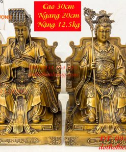 Tượng Ngọc Hoàng Và Vương Mẫu Bằng Đồng Cao 30cm