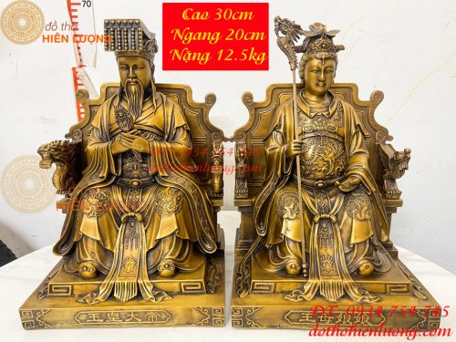 Tượng Ngọc Hoàng Và Vương Mẫu Bằng Đồng Cao 30cm