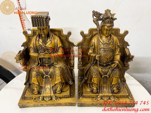 Tượng Ngọc Hoàng Và Vương Mẫu Bằng Đồng Cao 30cm