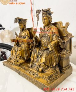 Tượng Ngọc Hoàng Và Vương Mẫu Bằng Đồng Cao 30cm