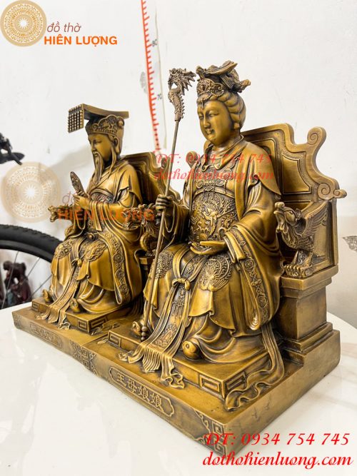 Tượng Ngọc Hoàng Và Vương Mẫu Bằng Đồng Cao 30cm