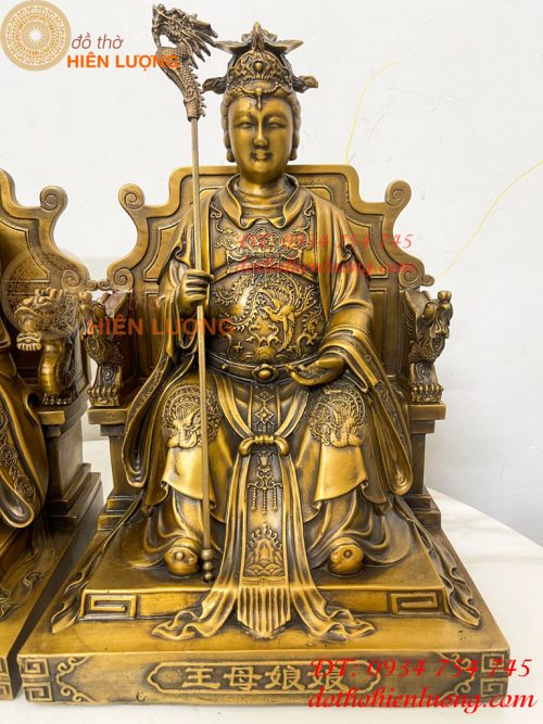 Tượng Ngọc Hoàng Và Vương Mẫu Bằng Đồng Cao 30cm