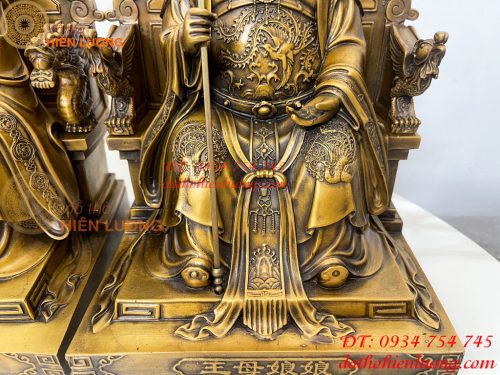 Tượng Ngọc Hoàng Và Vương Mẫu Bằng Đồng Cao 30cm