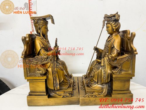 Tượng Ngọc Hoàng Và Vương Mẫu Bằng Đồng Cao 30cm