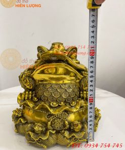 Tượng Cóc Thiềm Thừ Túi Tiền Bằng Đồng Cao 22cm