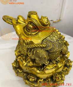 Tượng Cóc Thiềm Thừ Túi Tiền Bằng Đồng Cao 22cm