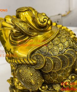 Tượng Cóc Thiềm Thừ Túi Tiền Bằng Đồng Cao 22cm