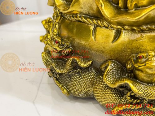 Tượng Cóc Thiềm Thừ Túi Tiền Bằng Đồng Cao 22cm
