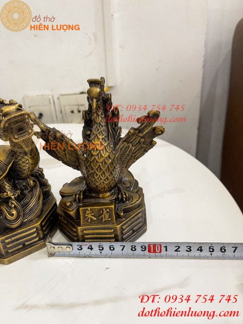 Bộ Tứ Linh Bằng Đồng Phong Thủy Cao 15cm